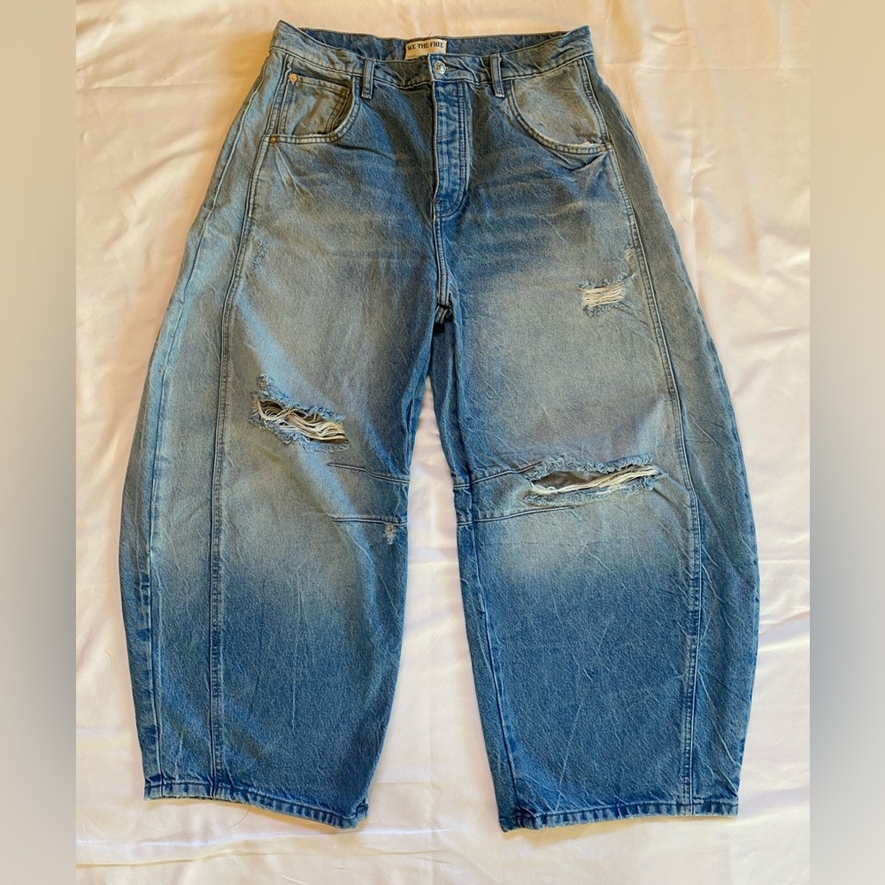 We The Free Good Luck Barrel Leg Jeans